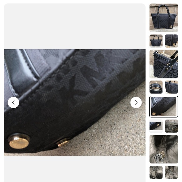 🖤Michael Kors Signature Griffin Jacquard Satchel Crossbody Newer Handbag - Picture 9 of 15